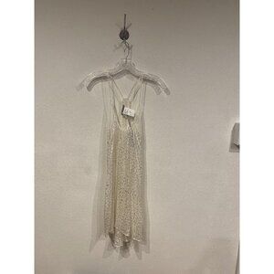 Pinko Dress Womens 6 Sheer Animal Print Sleeveless Overlay Made Italy